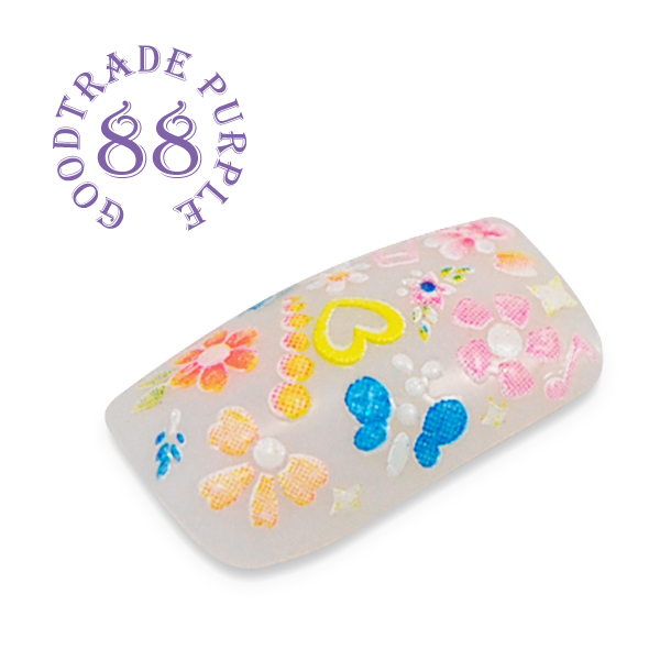 88G 50 Sheets 3D Nail Art Stickers Manicure Tips Mix Flower Decals eBay
