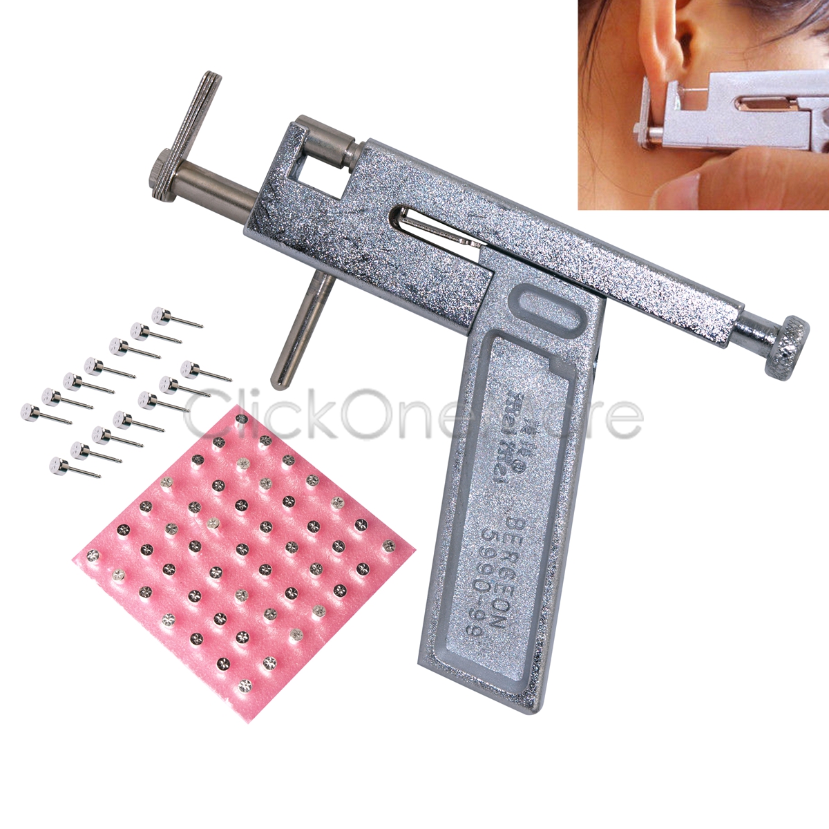 88G STEEL EAR BODY PIERCING GUN KITS 90PCS FREE STUDS+BACKS