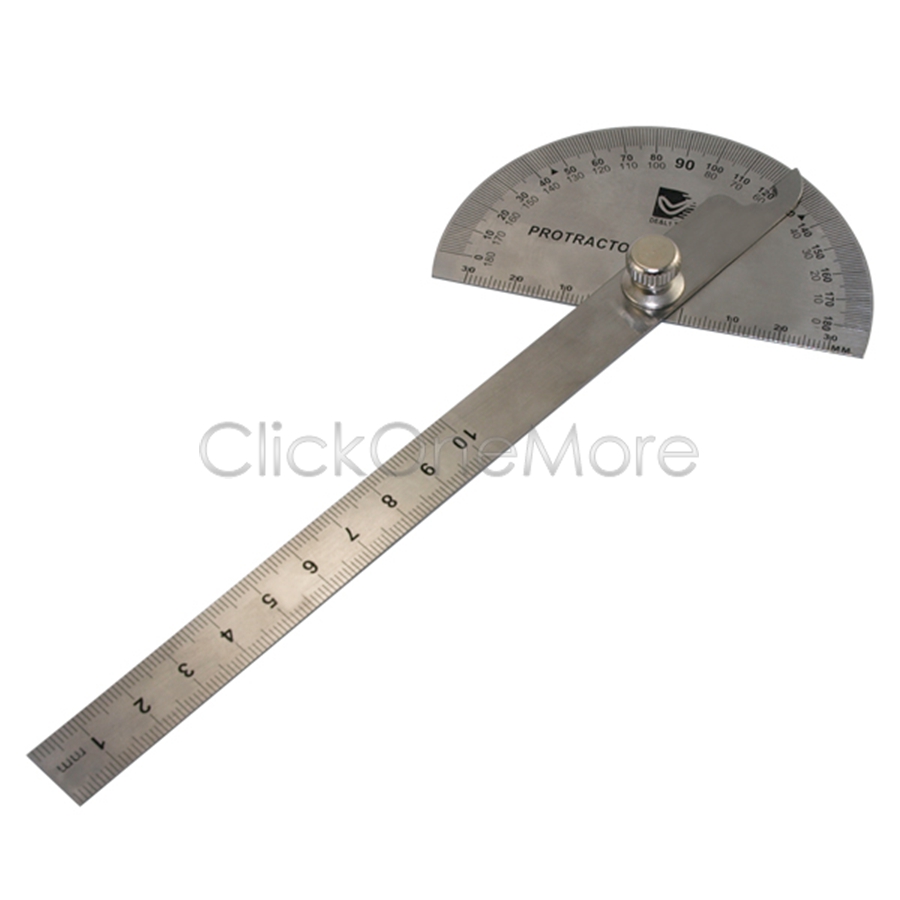 SG Stainless Steel Protractor Angle Finder 100mm Measuring Ruler US eBay